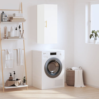 Wall Mounted Cabinet White 34.5x34x90 cm