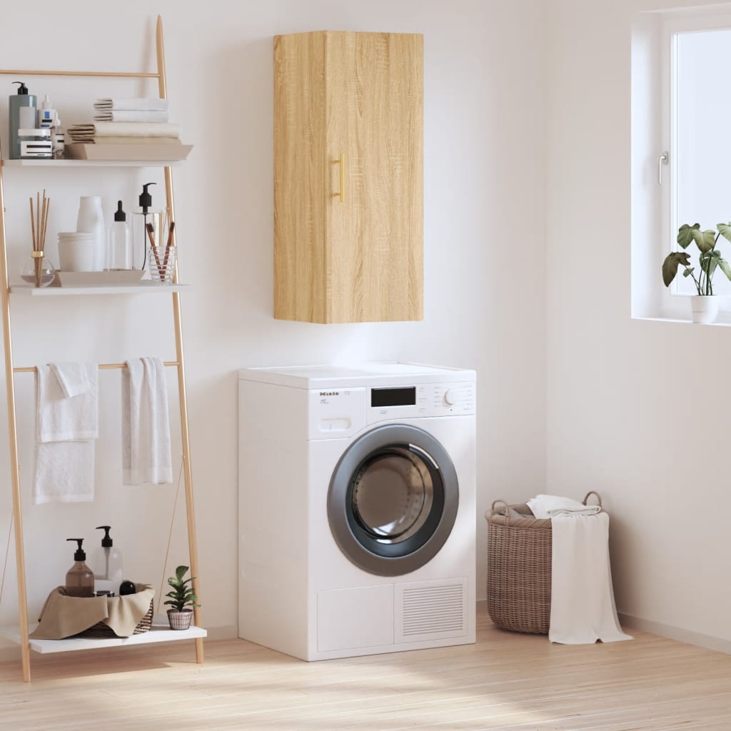 Wall Mounted Cabinet Sonoma Oak 34.5x34x90 cm