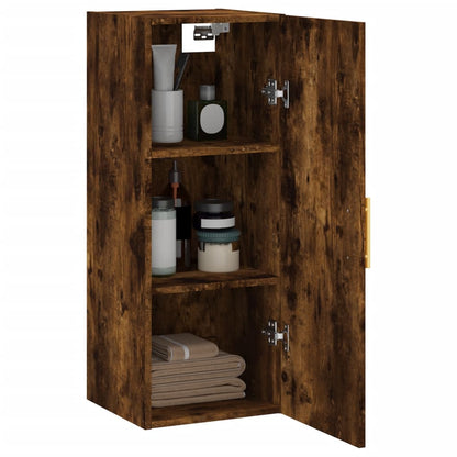 Wall Mounted Cabinet Smoked Oak 34.5x34x90 cm