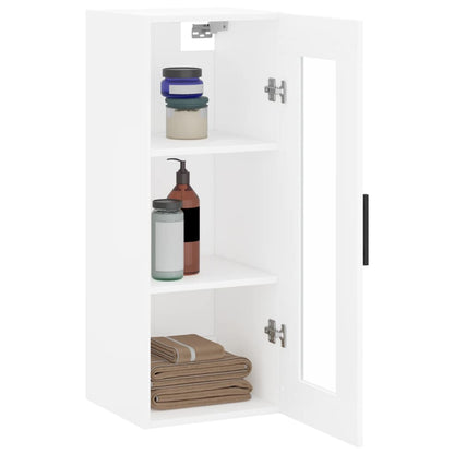 Wall Mounted Cabinet White 34.5x34x90 cm