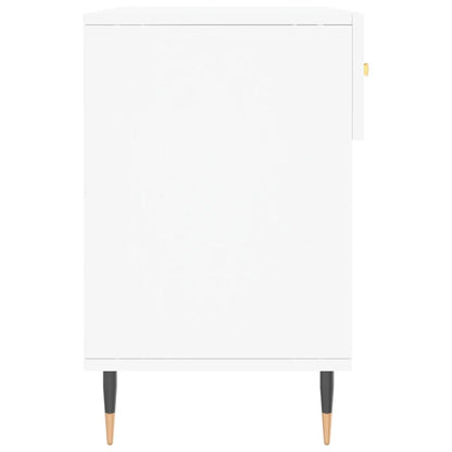 Shoe Bench White 102x35x55 cm Engineered Wood