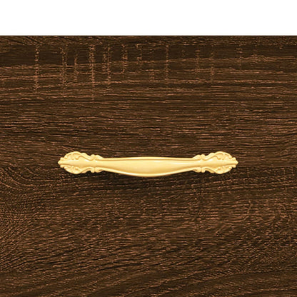Shoe Bench Brown Oak 102x35x55 cm Engineered Wood