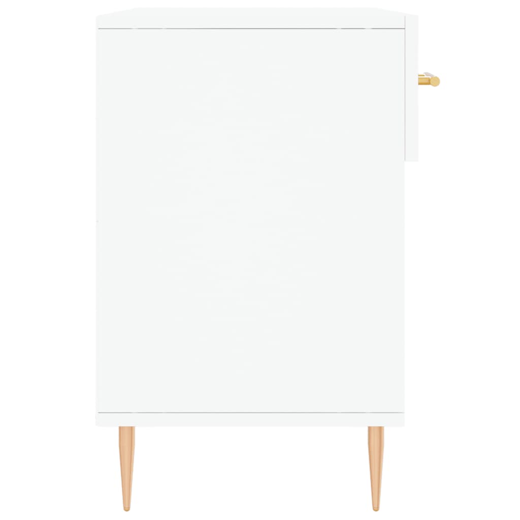 Shoe Bench White 102x35x55 cm Engineered Wood