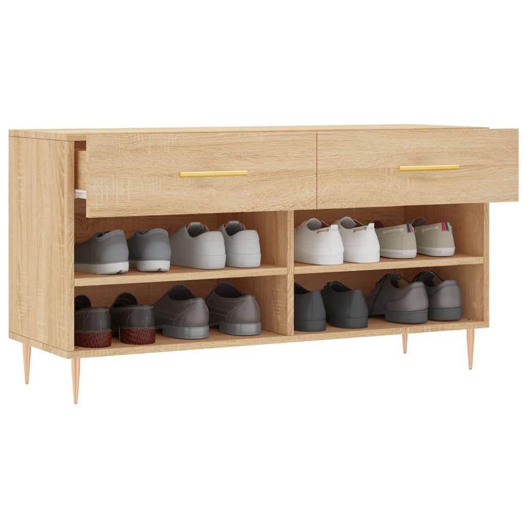 Shoe Bench Sonoma Oak 102x35x55 cm Engineered Wood