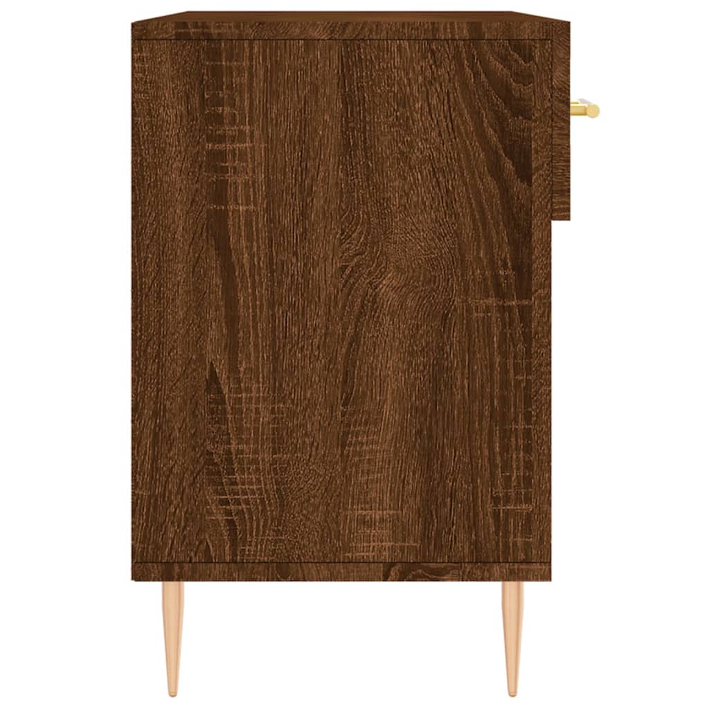 Shoe Bench Brown Oak 102x35x55 cm Engineered Wood