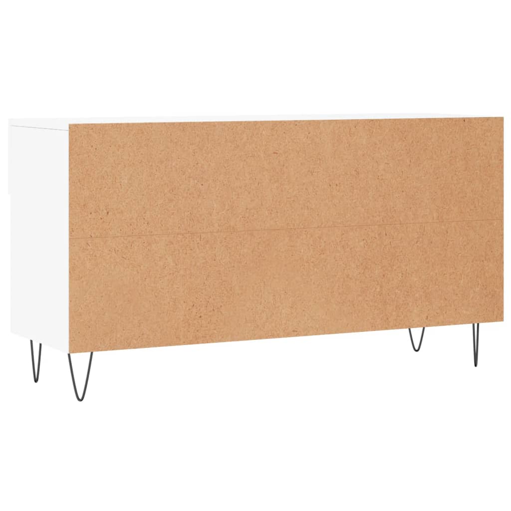 Shoe Bench White 102x35x55 cm Engineered Wood