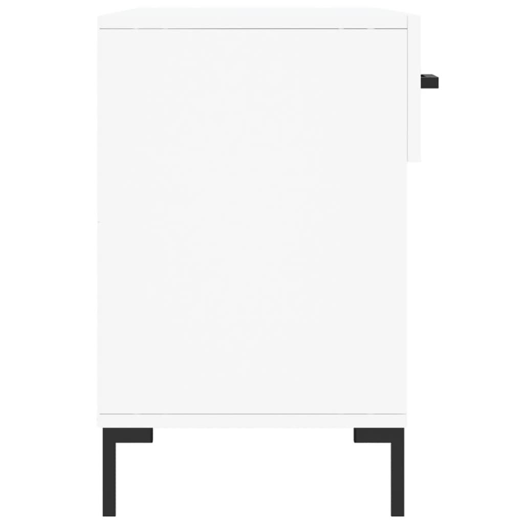 Shoe Bench White 102x35x55 cm Engineered Wood