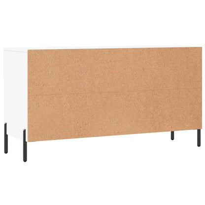 Shoe Bench White 102x35x55 cm Engineered Wood
