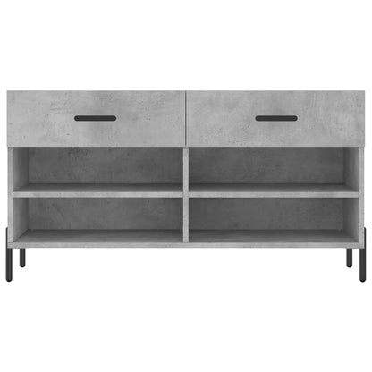 Shoe Bench Concrete Grey 102x35x55 cm Engineered Wood