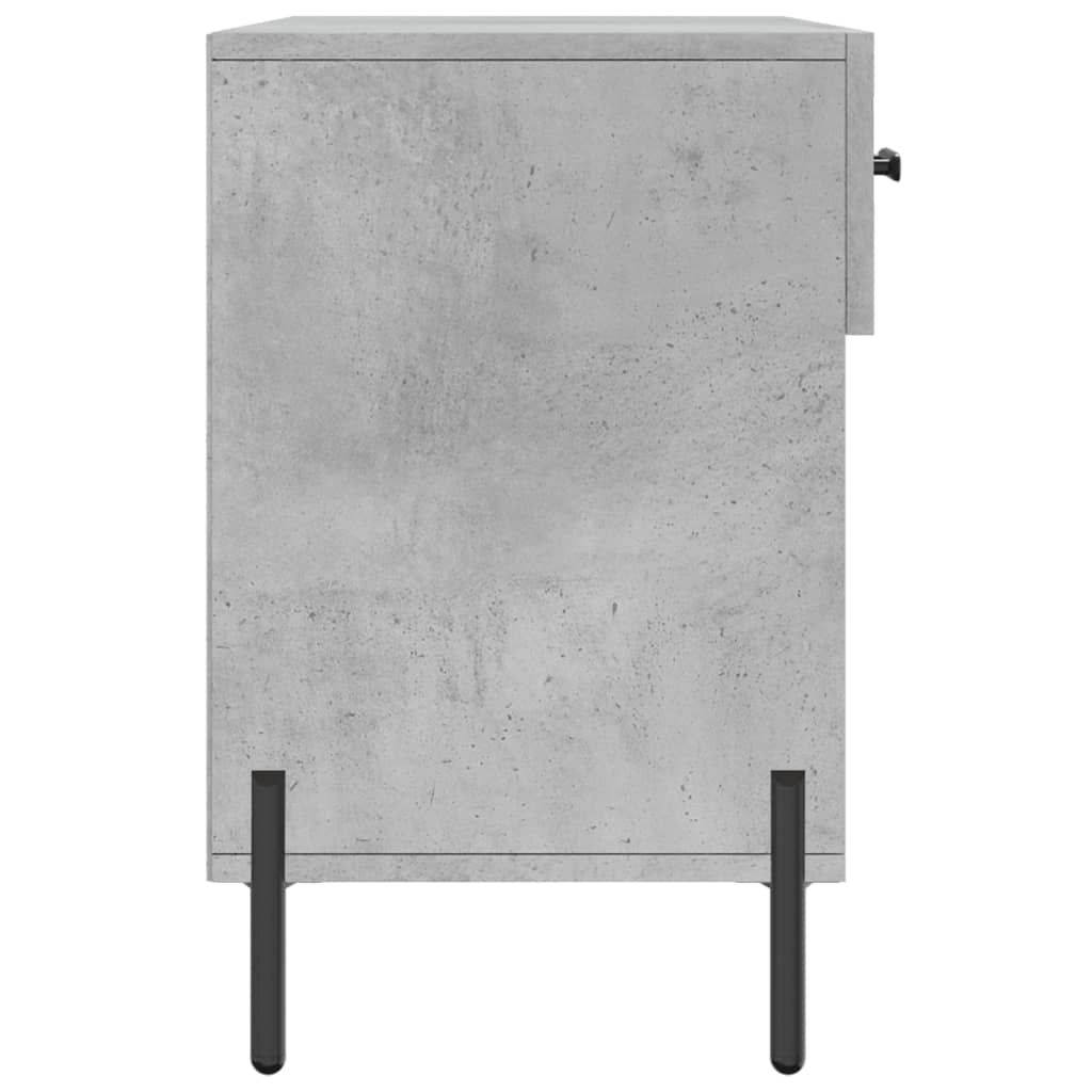 Shoe Bench Concrete Grey 102x35x55 cm Engineered Wood