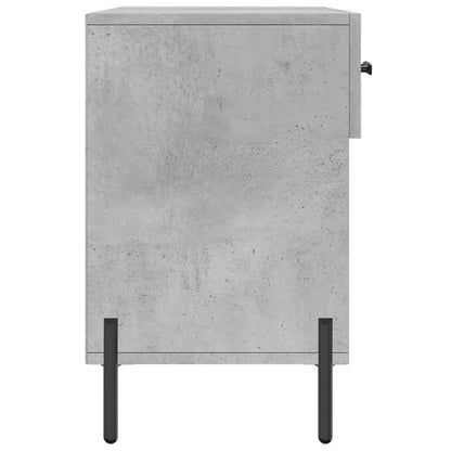 Shoe Bench Concrete Grey 102x35x55 cm Engineered Wood