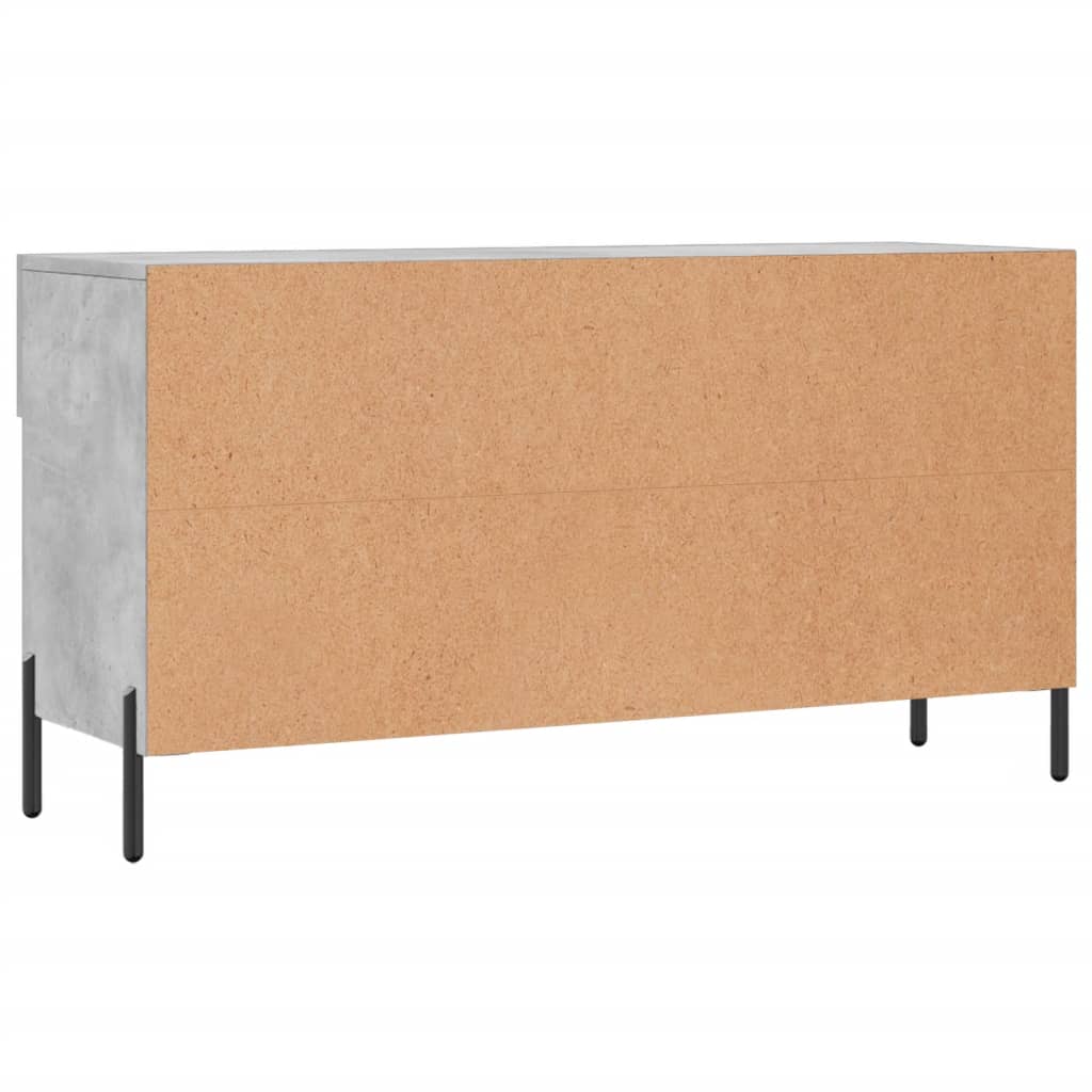 Shoe Bench Concrete Grey 102x35x55 cm Engineered Wood