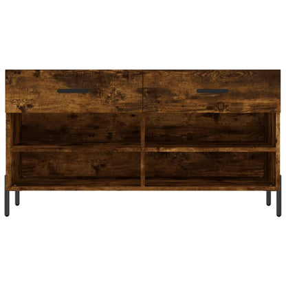 Shoe Bench Smoked Oak 102x35x55 cm Engineered Wood