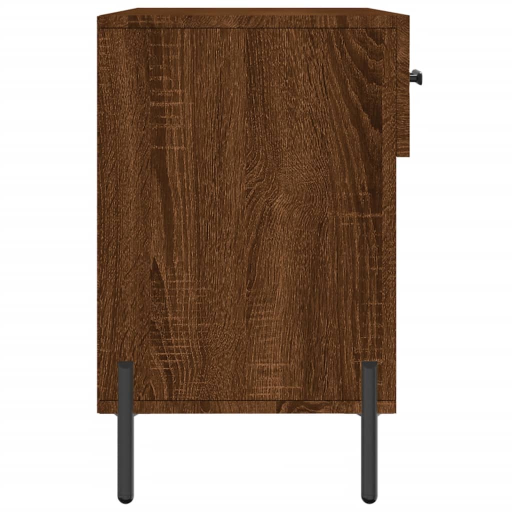 Shoe Bench Brown Oak 102x35x55 cm Engineered Wood