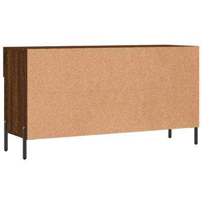 Shoe Bench Brown Oak 102x35x55 cm Engineered Wood
