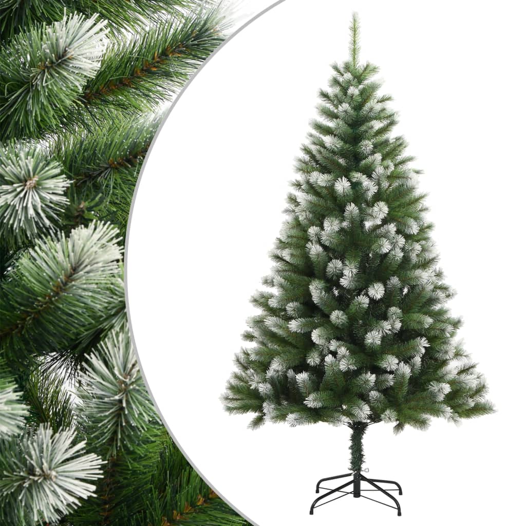 Artificial Hinged Christmas Tree with Flocked Snow 120 cm