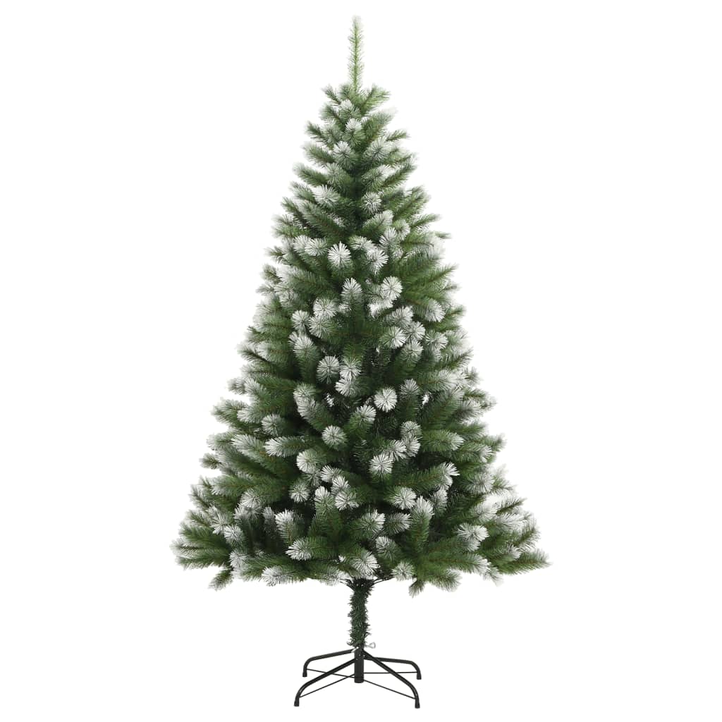 Artificial Hinged Christmas Tree with Flocked Snow 180 cm