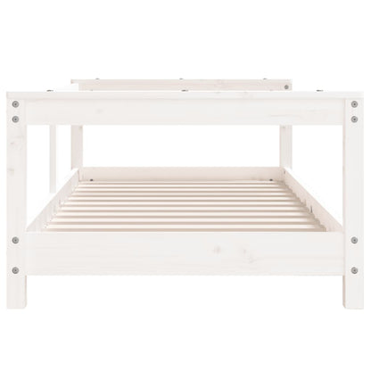 Kids Bed Frame White 70x140 cm Solid Wood Pine