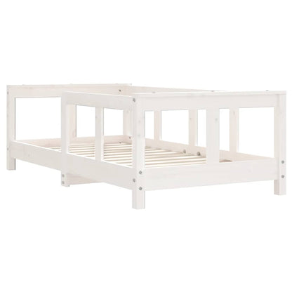 Kids Bed Frame White 70x140 cm Solid Wood Pine