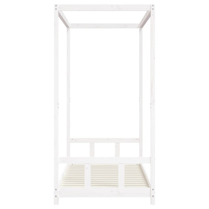 Kids Bed Frame White 90x190 cm Solid Wood Pine