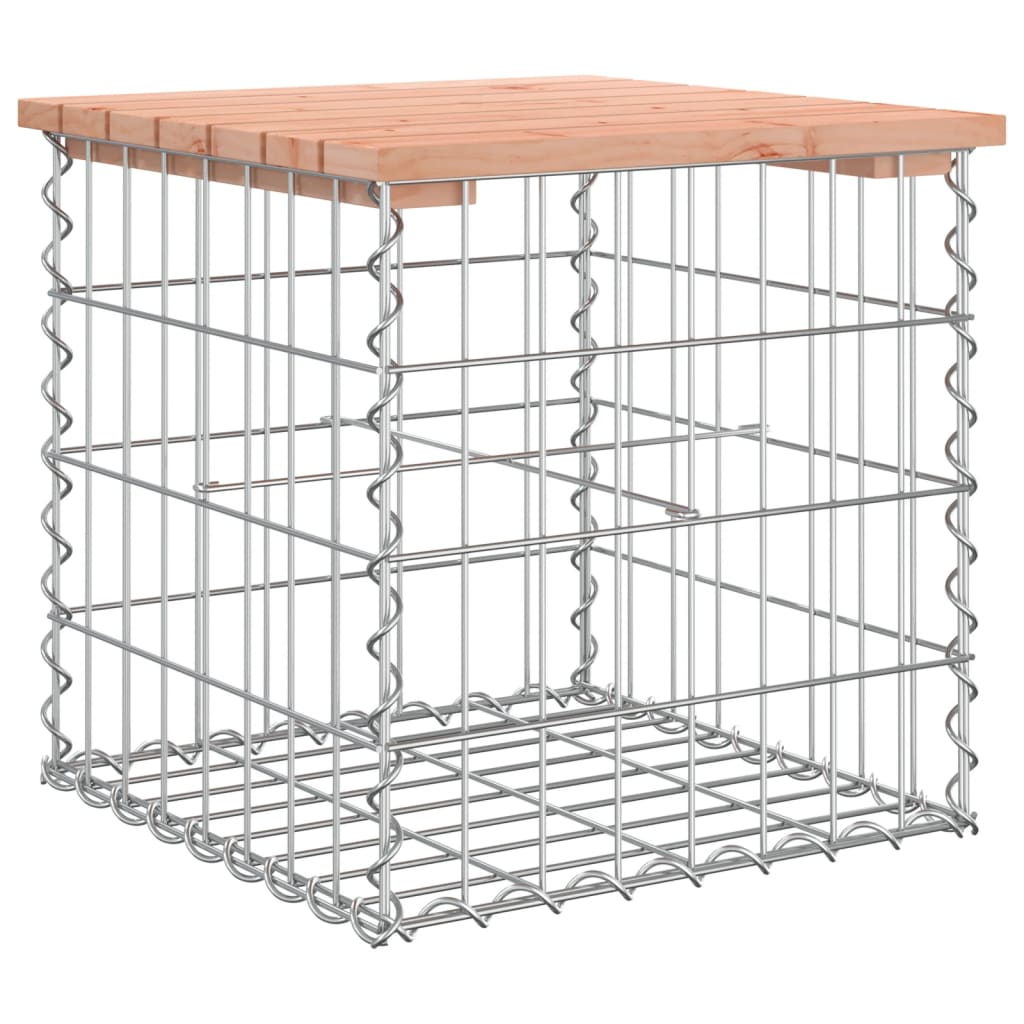 Garden Bench Gabion Design 43x44x42 cm Solid Wood Douglas