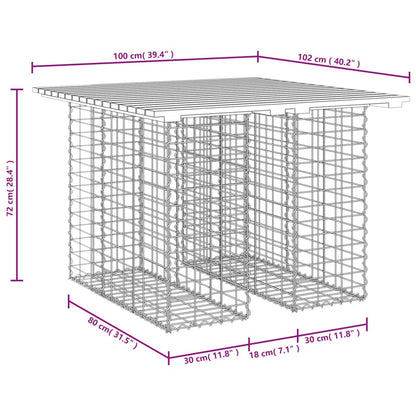 Garden Bench Gabion Design 100x102x72 cm Impregnated Wood Pine