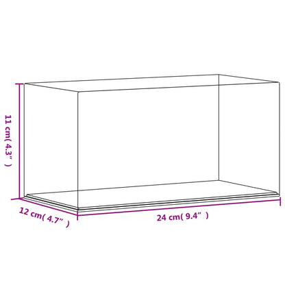 Display Box Transparent 24x12x11 cm Acrylic