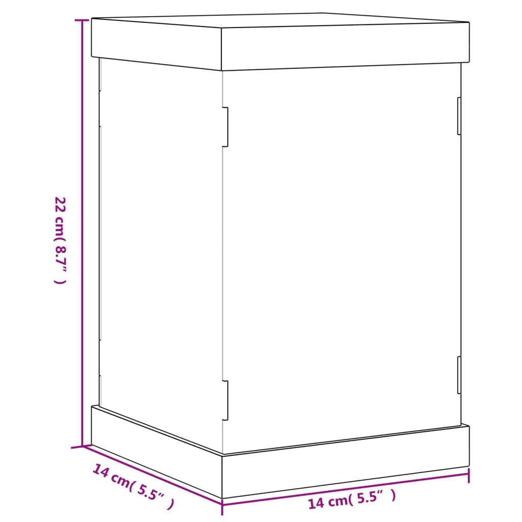 Display Box Transparent 14x14x22 cm Acrylic