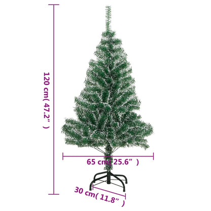 Artificial Christmas Tree with Flocked Snow Green 120 cm