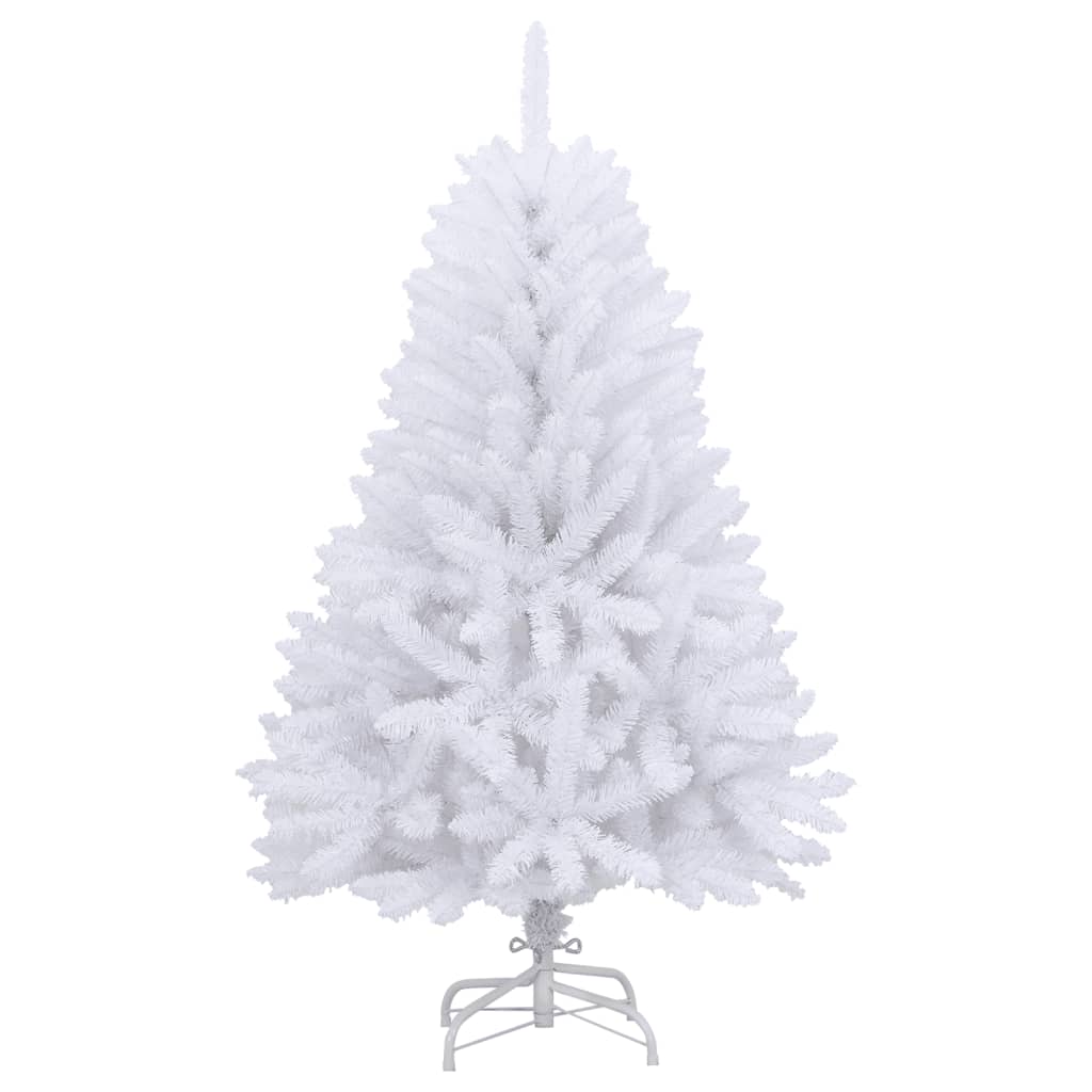 Artificial Hinged Christmas Tree with Stand White 150 cm