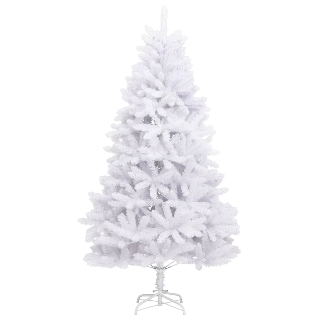 Artificial Hinged Christmas Tree with Stand White 210 cm