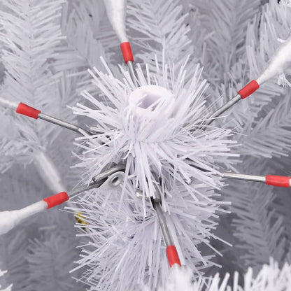 Artificial Hinged Christmas Tree with Stand White 210 cm