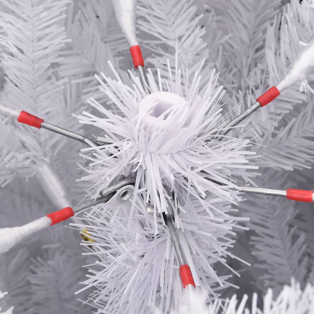 Artificial Hinged Christmas Tree with Stand White 240 cm