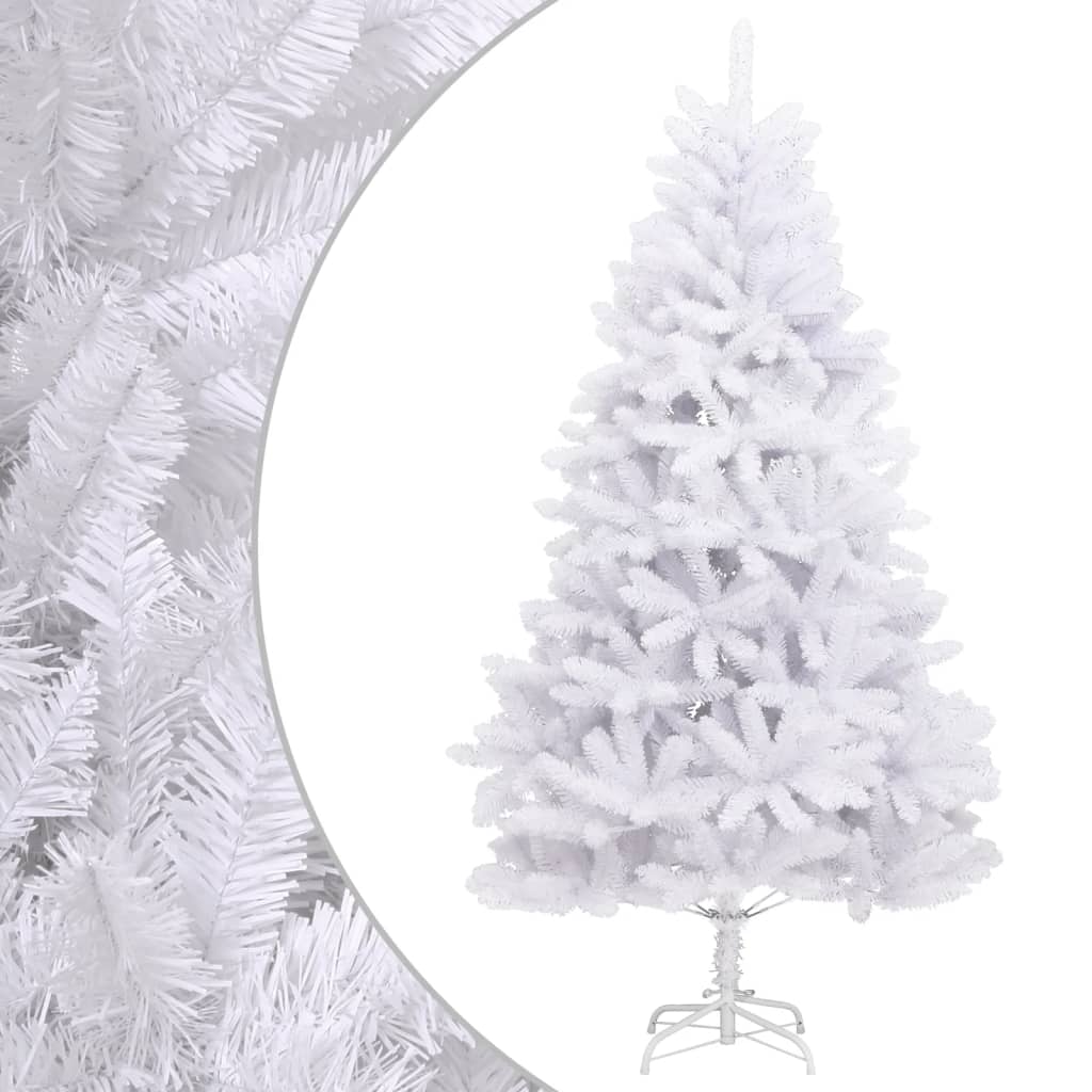 Artificial Hinged Christmas Tree with Stand White 270 cm