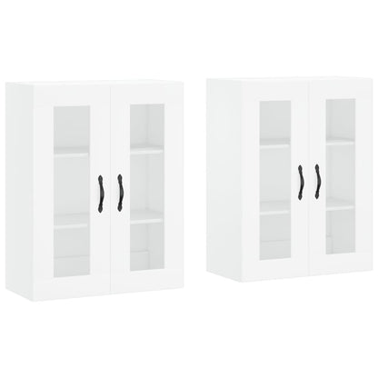 Wall Mounted Cabinets 2 pcs White Engineered Wood