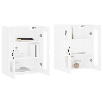 Wall Mounted Cabinets 2 pcs White Engineered Wood