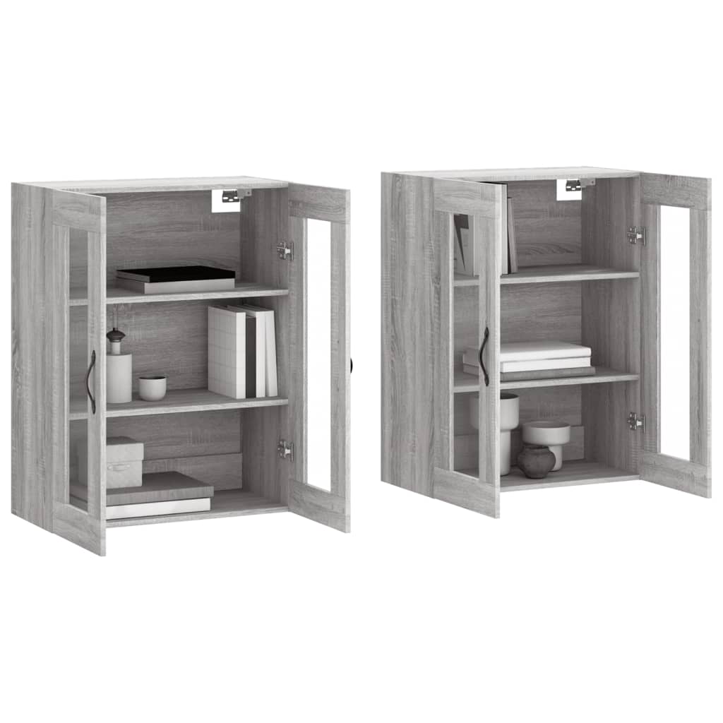 Wall Mounted Cabinets 2 pcs Grey Sonoma Engineered Wood