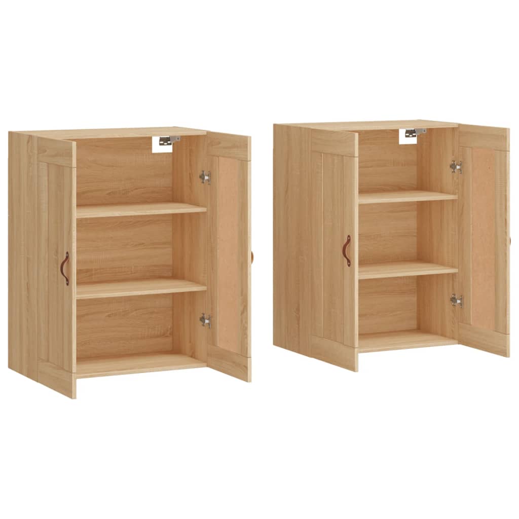 Wall Mounted Cabinets 2 pcs Sonoma Oak Engineered Wood