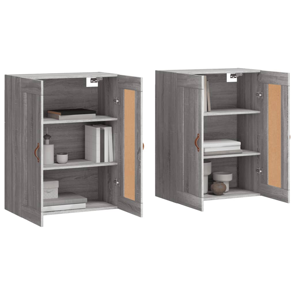 Wall Mounted Cabinets 2 pcs Grey Sonoma Engineered Wood
