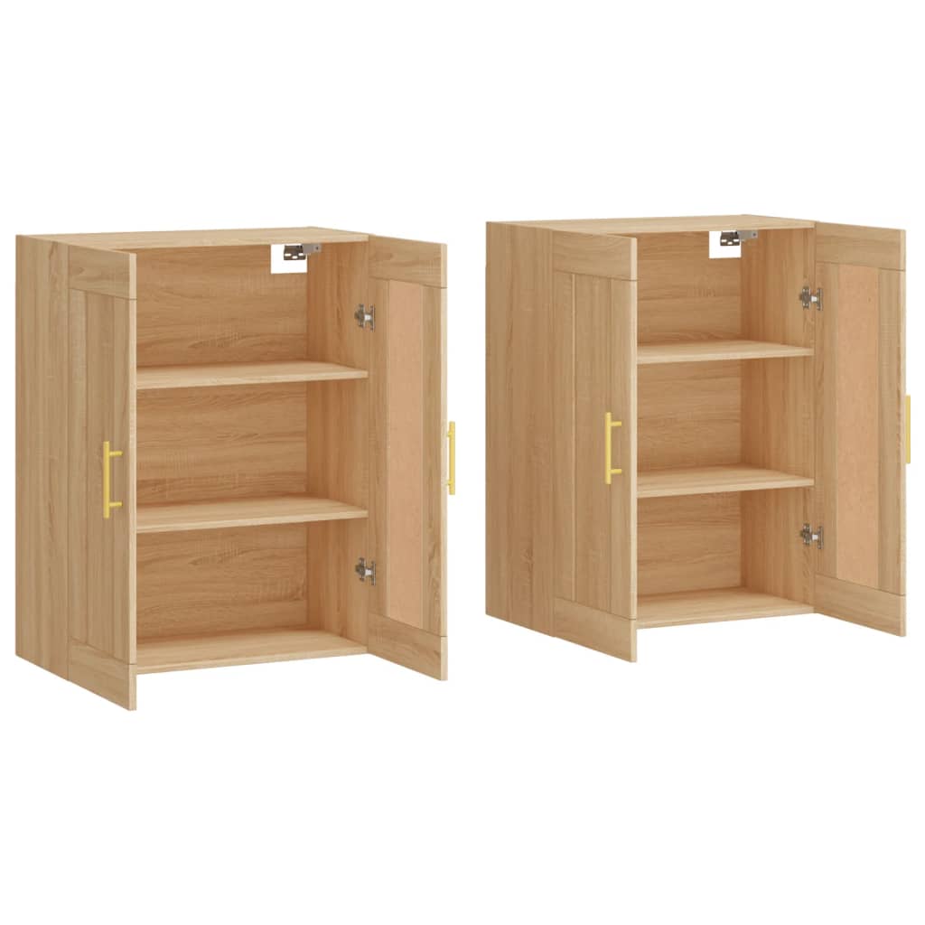 Wall Mounted Cabinets 2 pcs Sonoma Oak Engineered Wood
