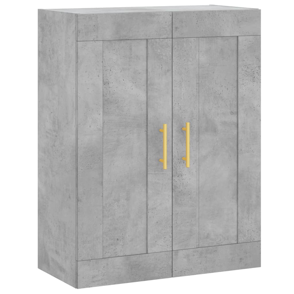 Wall Mounted Cabinets 2 pcs Concrete Grey Engineered Wood