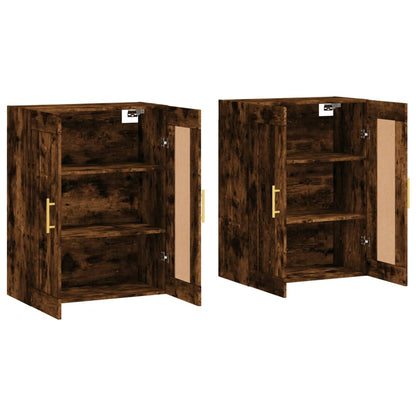 Wall Mounted Cabinets 2 pcs Smoked Oak Engineered Wood