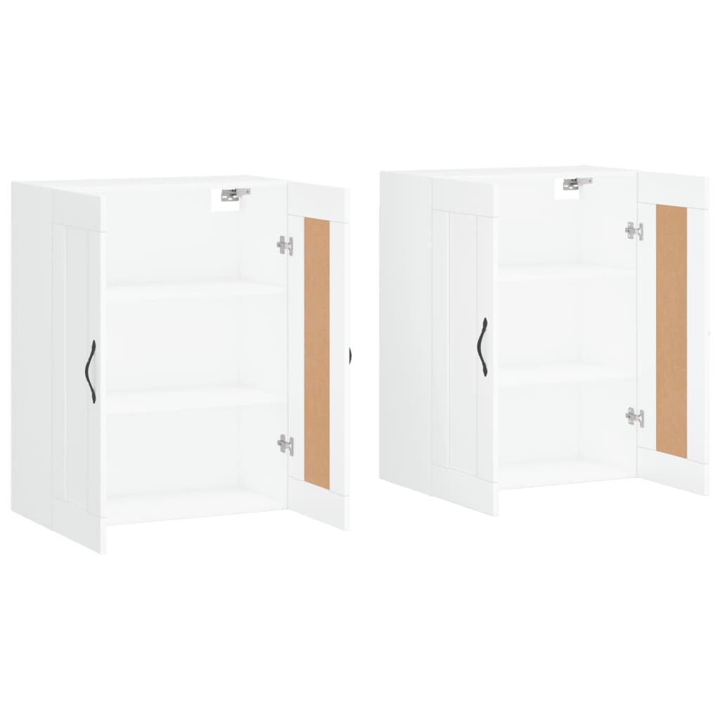 Wall Mounted Cabinets 2 pcs White Engineered Wood