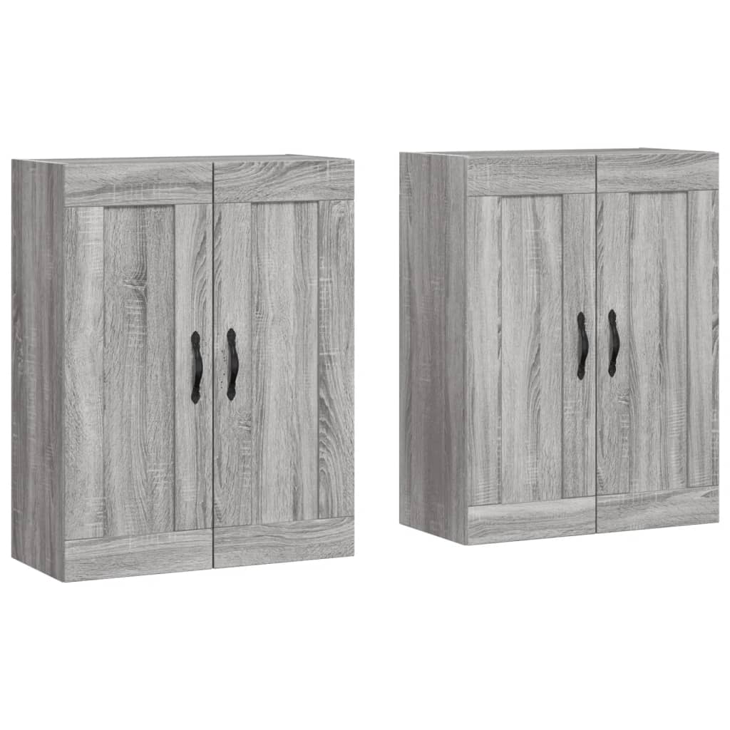 Wall Mounted Cabinets 2 pcs Grey Sonoma Engineered Wood