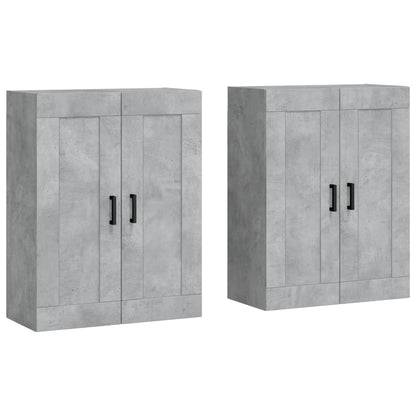 Wall Mounted Cabinets 2 pcs Concrete Grey Engineered Wood