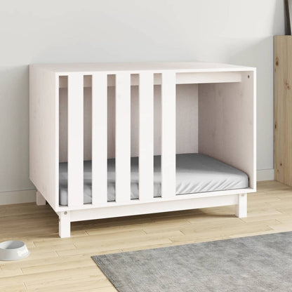 Dog House White 90x60x67 cm Solid Wood Pine