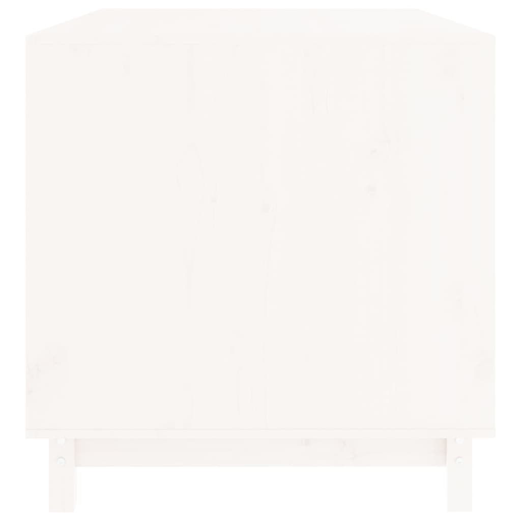 Dog House White 100x70x72 cm Solid Wood Pine