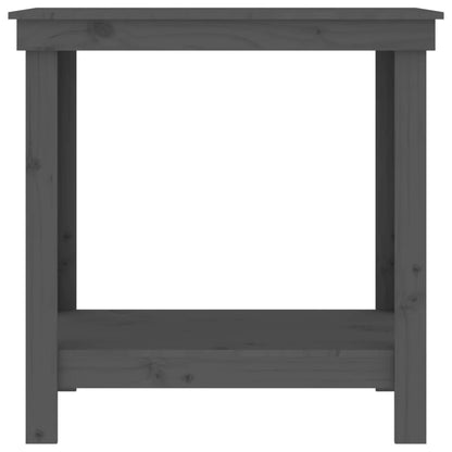 Work Bench Grey 80x50x80 cm Solid Wood Pine