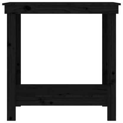 Work Bench Black 80x50x80 cm Solid Wood Pine