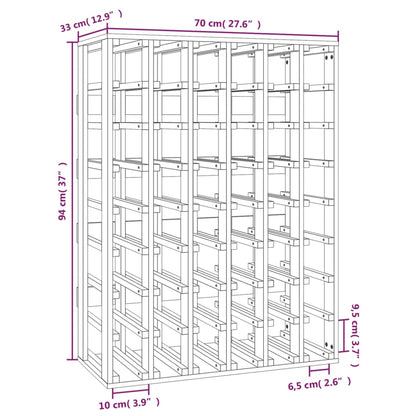 Wine Rack 70x33x94 cm Solid Wood Pine